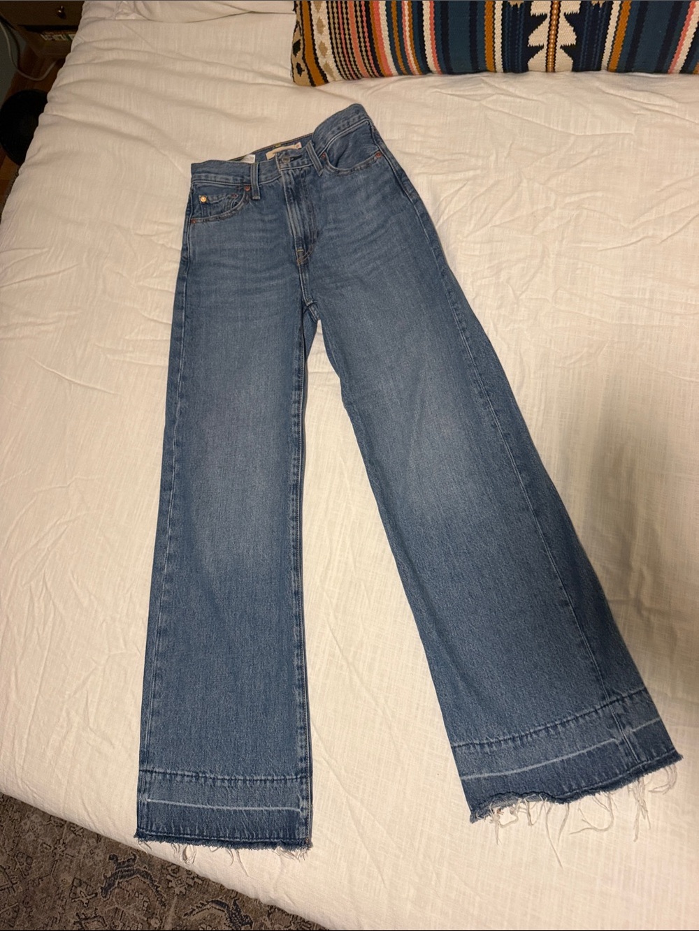 Levi’s Women's Wide Leg Ribcage Blue Denim Jeans